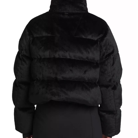 Moncler Bourdon Cropped Faux Fur Jacket - Picture 4 of 7